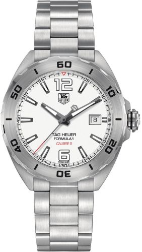TAG Heuer Formula 1 Calibre 5 41 Stainless Steel / White / Bracelet